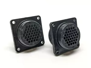 TE 206306-1 Connector Housing 37 Position AMP CPC Receptacle LOT OF 2 - Picture 1 of 4
