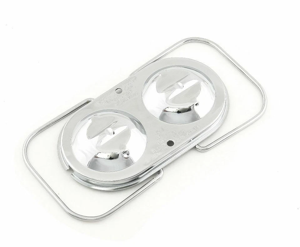 Mr. Gasket 5273 Brake Master Cylinder Cap GM - Corvette 3" x 5- 3/4" Steel - Image 1 of 1