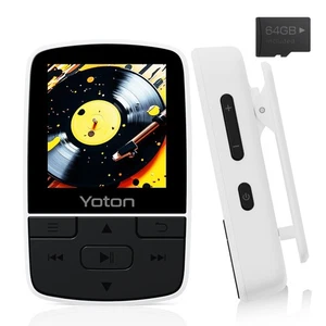 MP3 Player with Bluetooth 5.2, 64GB Storage, Mini Size, HiFi Music, with Spor... - Picture 1 of 7