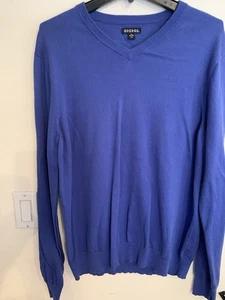 George Womens Knitted Sweater Size 42-44 V Neck Soft Blue Color - Picture 1 of 6