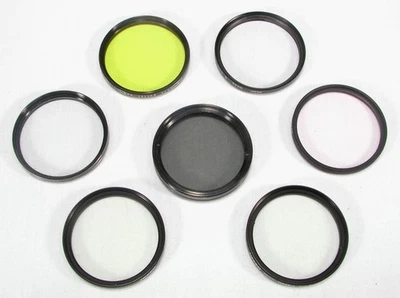 LOT  OF  7  52MM  SCREW-ON  PHOTOGRAPHIC  FILTERS - Image 1 of 4