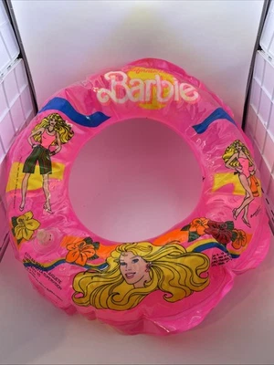 Tubo flotador Barbie rosa inflable vintage 1989 Foto 1 de 4