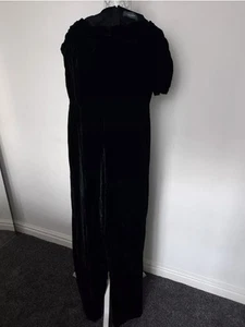 Sosandar Jumpsuit schwarz Samt Größe 12 - Bild 1 von 4