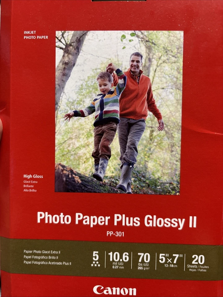 Canon Plus Glossy II PP-301 Inkjet Print Photo Paper - 20 Sheets - Image 1 of 3
