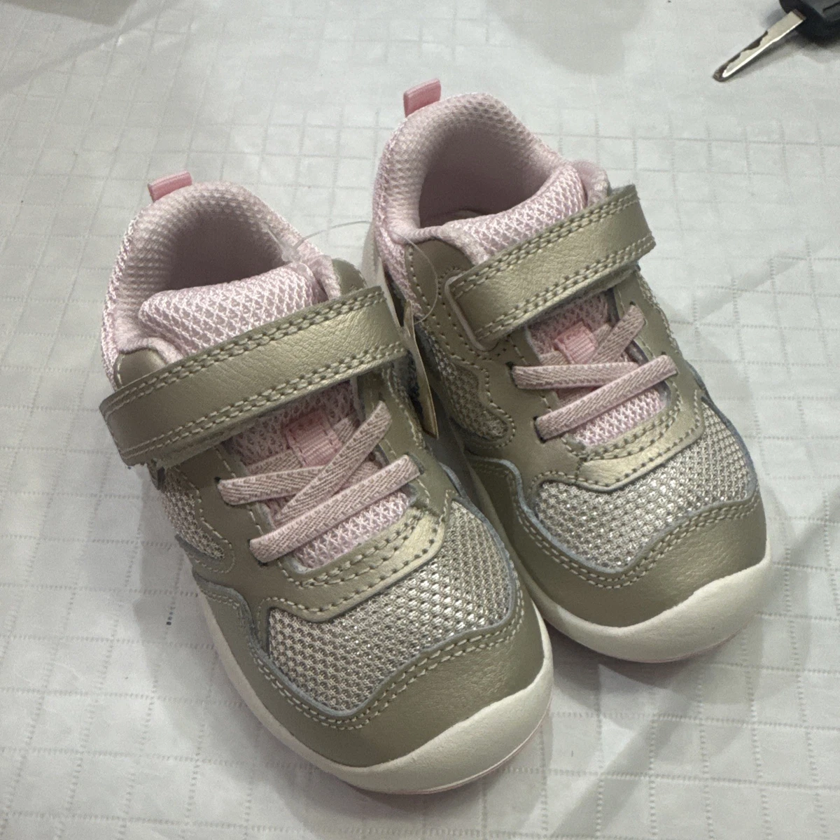 Stride Rite SM Jamie Sneaker Für Mädchen – Pink, Klettverschluss, Größe 4 US Toddler