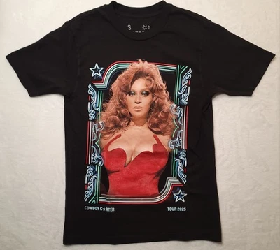Camiseta Beyonce Cowbow Carter Tour 2025 Las Vegas Exclusiva Talla Pequeña Negra Neón Foto 1 de 4
