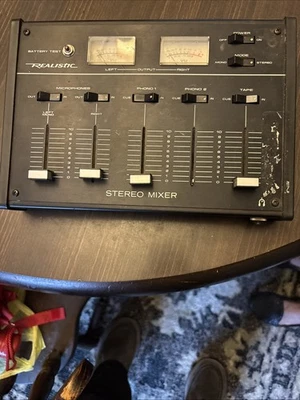 Realistic, Stereo Mixer, Untested No Cords￼ - Image 1 of 4