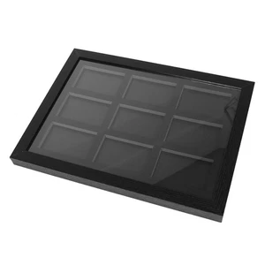 Vitrina de tarjetas deportivas: vitrina de tarjetas de béisbol de pared de madera - 9 ranuras - Imagen 1 de 12