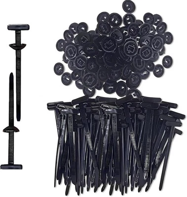 LOUUUOU 130 PCS Nylon Universal Cable Tie Buckle, Snap-Fit Nylon Fastening Clip for Car