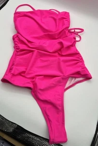 One Piece Swimsuit Women High Cut Thong Tummy Control Bathing Size S - Picture 1 of 9