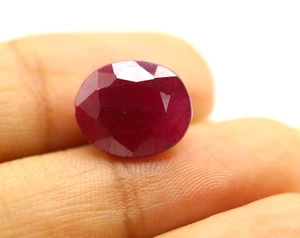 IGI CERTIFIED 7.92 Ct Natural Loose Ruby Oval Cut 12 x 10 mm Untreated Gemstone - Picture 1 of 22