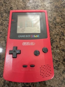 Nintendo Game Boy Color Console CGB-001 - Berry Red - Missing Battery Cover - Picture 1 of 8
