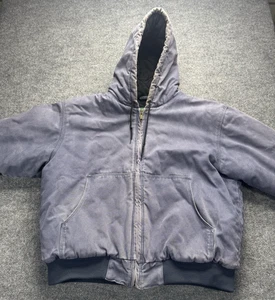 Cabela’s Outdoor Gear Hooded Work Jacket XL Quilted Lining Faded Blue - Picture 1 of 12