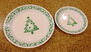 Corelle 2-teiliges Set grüner Schwamm Weihnachtsbaum Urlaub - Bild 1 von 6