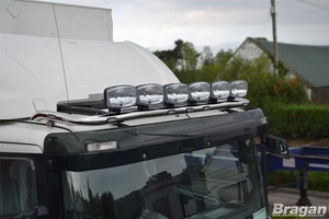 Roof Bar A+Jumbo Spots+Flush LED To Fit Mercedes Arocs Low Truck Stainless Steel - Picture 1 of 12