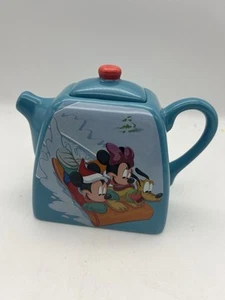 Disney Teekanne Weihnachten Mickey Mouse Minnie Mouse Pluto blau Houston Harvest - Bild 1 von 4