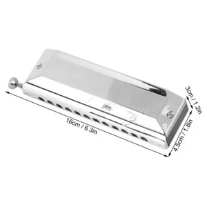 Chromatic Harmonica C Key 12 Hole 48 Tone Stainless Steel Playing Mouth Organ - Picture 1 of 12