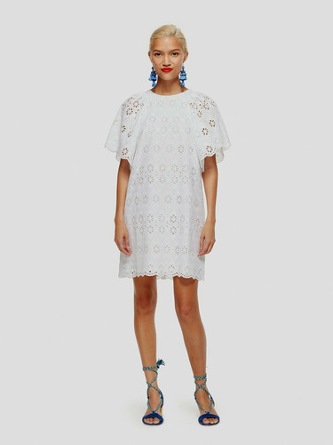 Abito Kate Spade con occhielli bianco taglia M UK 12 14 rrp £ 278 LF7 QQ 15