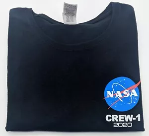 Camiseta negra NASA x SpaceX Crew-1 Dragon 2020 Elon Musk talla mediana - Imagen 1 de 3