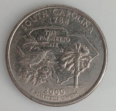 2000 D State Quarter Dollar Mint Error South Carolina Coin - Image 1 of 4