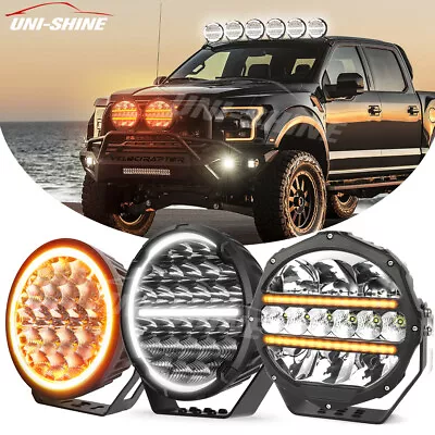 7"/9inch Round LED Driving Light Spotlight Work Lamp Offroad Truck Car 12V 24V - Image 1 of 4