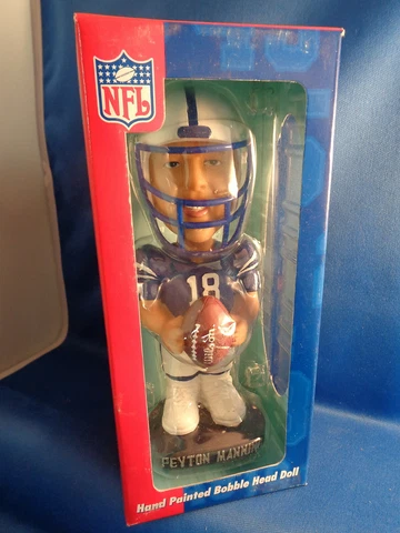 PEYTON MANNING - COLTS FOOTBALL 2001 BOBBLE DOBBLE - HAND PAINTED ! LQQK ! Cover