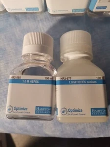 HR2-585 And HR2-577 1.0 M HEPES HEPES Sodium Lot Of 2 Open bottles - Picture 1 of 3