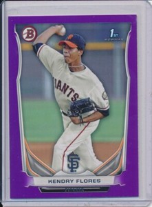 KENDRY FLORES 2014 BOWMAN PROSPECTS PURPLE PAPER #BP82 1ST BOWMAN