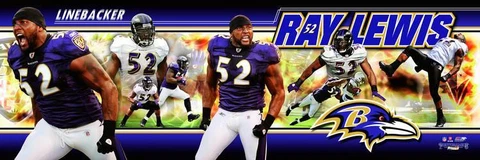 Ray Lewis Linebacker Baltimore Ravens Photoramic #1018 Cover