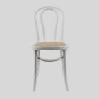  Kane Birch Timber  Dining Chair With Woven  Rattan Padded Seat White 