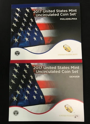 2017 US Mint Set. Complete 20 coin set includes 10 each D and P Mints Cover