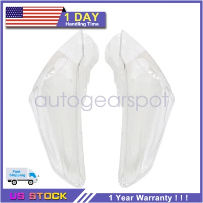 Pair Front Headlight Lens Cover For Infiniti G37 G35 G25 Q40 Sedan 2010-2015 NEW - Image 1 of 4