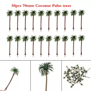 50pcs 7cm Model Coconut Palm Trees DIY Diorama Park Landscape Scenery Decoration - Picture 1 of 7