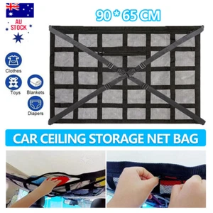Car Roof Cargo Net Interior Mesh Storage Bag Universal Car Ceiling Storage Net - Picture 1 of 11