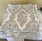 Set Of 3 Tahari Home Cotton Reversible Quilt Shams Gray White King Size 104X86”