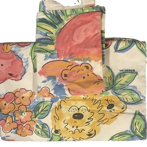 Vintage Sue Hall Wild Things Flannelette Single Bed Sheet & Pillowcase 1996 - Picture 1 of 5