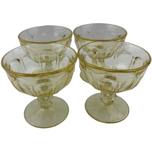 Lote de 4 vasos altos de Sherbet Noritake Provincial amarillo miel de colección 4" Japón 7 oz - Imagen 1 de 7