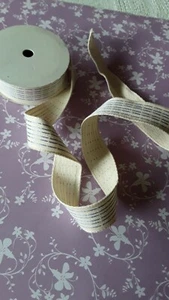 MERCERIE sangle gance bleu beige 1mx2.5cm@rubbon - Picture 1 of 2