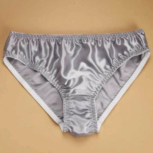Womens 100% Silk Knickers Bikini Mid-rise Daily Hipster Panties Brief Underpants - Picture 1 of 24