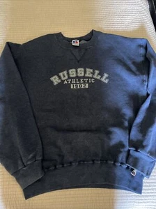 Vintage Russell Athletic 1901 Sweatshirt Blue Sz L - Picture 1 of 13