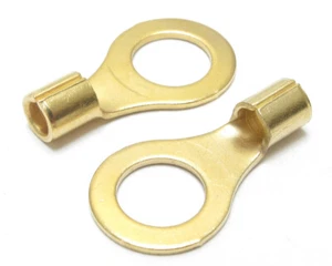 Gold Plated Ring Terminal, 10-12AWG, 5/16" Ring, 25pcs - Picture 1 of 2