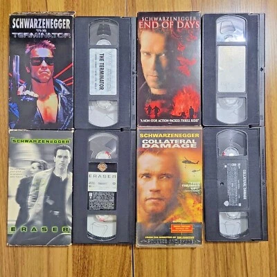 Arnold Schwarzenegger VHS Lot Terminator End of Days Eraser Collateral Damage - Image 1 of 4