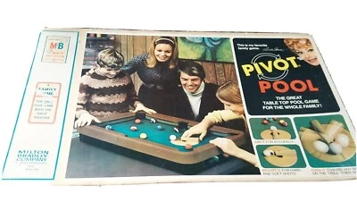 1972 Pivot Pool Tabletop Game & Original Box Milton Bradley 100% Complete  - Image 1 of 4