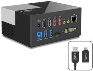 WAVLINK USB 3.0 Laptop Docking Station Dual Monitors, DisplayLink Computer Do... - Picture 1 of 17