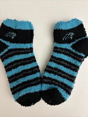 ¡JUEGO DE 2 PARES! Calcetines para dormir borrosos acogedores Carolina Panthers FBF para mujer. OSFM (FZ9) Foto 1 de 2