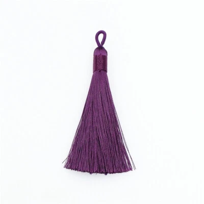 Pendientes de seda helada con borla colgante de 7 cm para hacer joyas hágalo usted mismo 10 piezas Foto 1 de 4