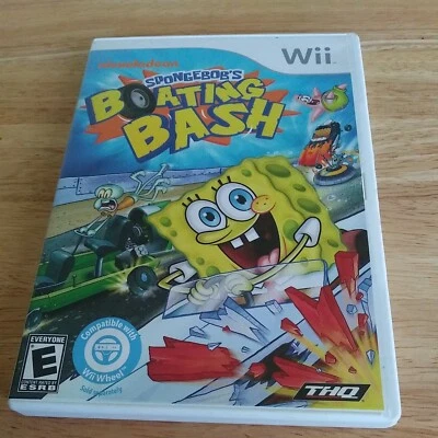 SpongeBob's Boating Bash Nickelodeon (Nintendo Wii, 2010) Complete CIB Tested - Image 1 of 3