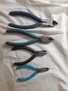 Lotto di 4 taglierine a filo / pinze da taglio diagonali 2x Channellock, 2x no marca - Foto 1 di 2