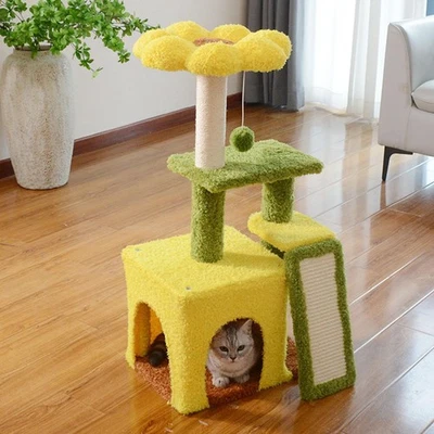 Cat Climbing Tree Activity Center Winter for Indoor Cat Bed for Kittens Play - Image 1 of 4