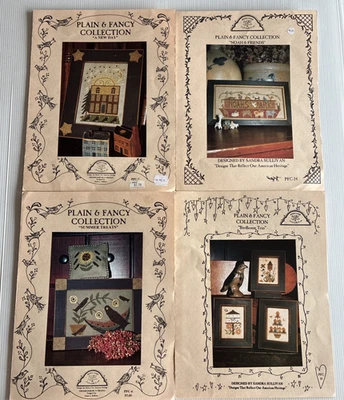 Homespun Elegance Plain & Fancy Collection 4 Cross Stitch Pattern S Sullivan - Image 1 of 4